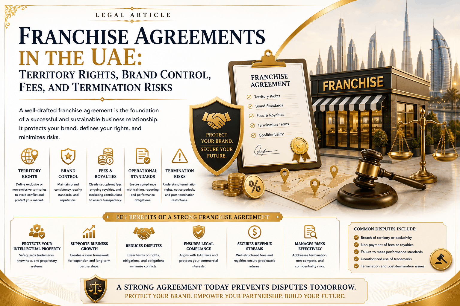 Franchise Agreements in the UAE: Territory Rights, Brand Control, Fees, and Termination Risks