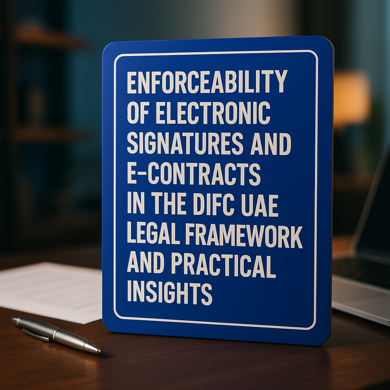 Business hands signing electronic contract on tablet in DIFC office setting