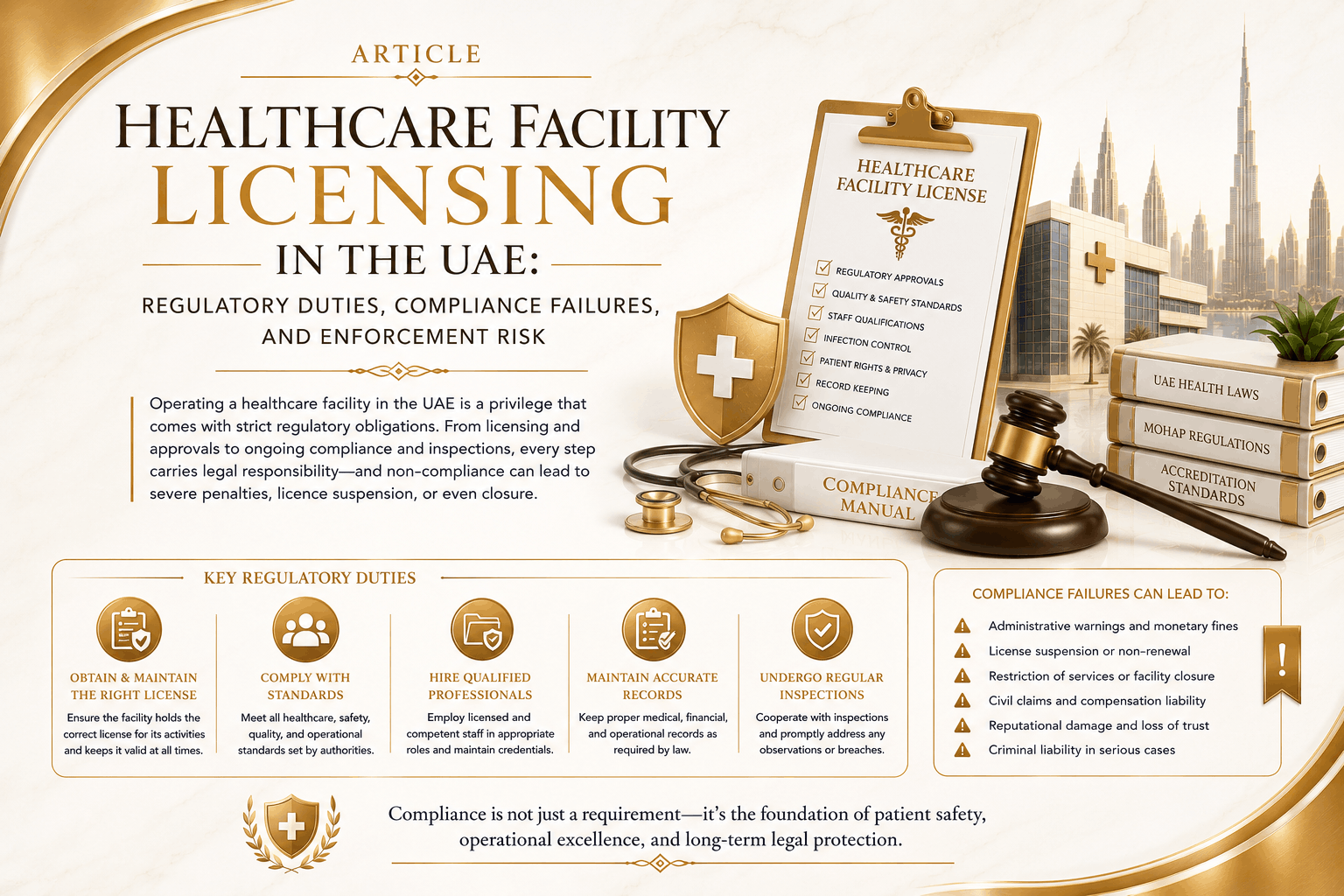 Healthcare Facility Licensing in the UAE: Regulatory Duties, Compliance Failures, and Enforcement Risk