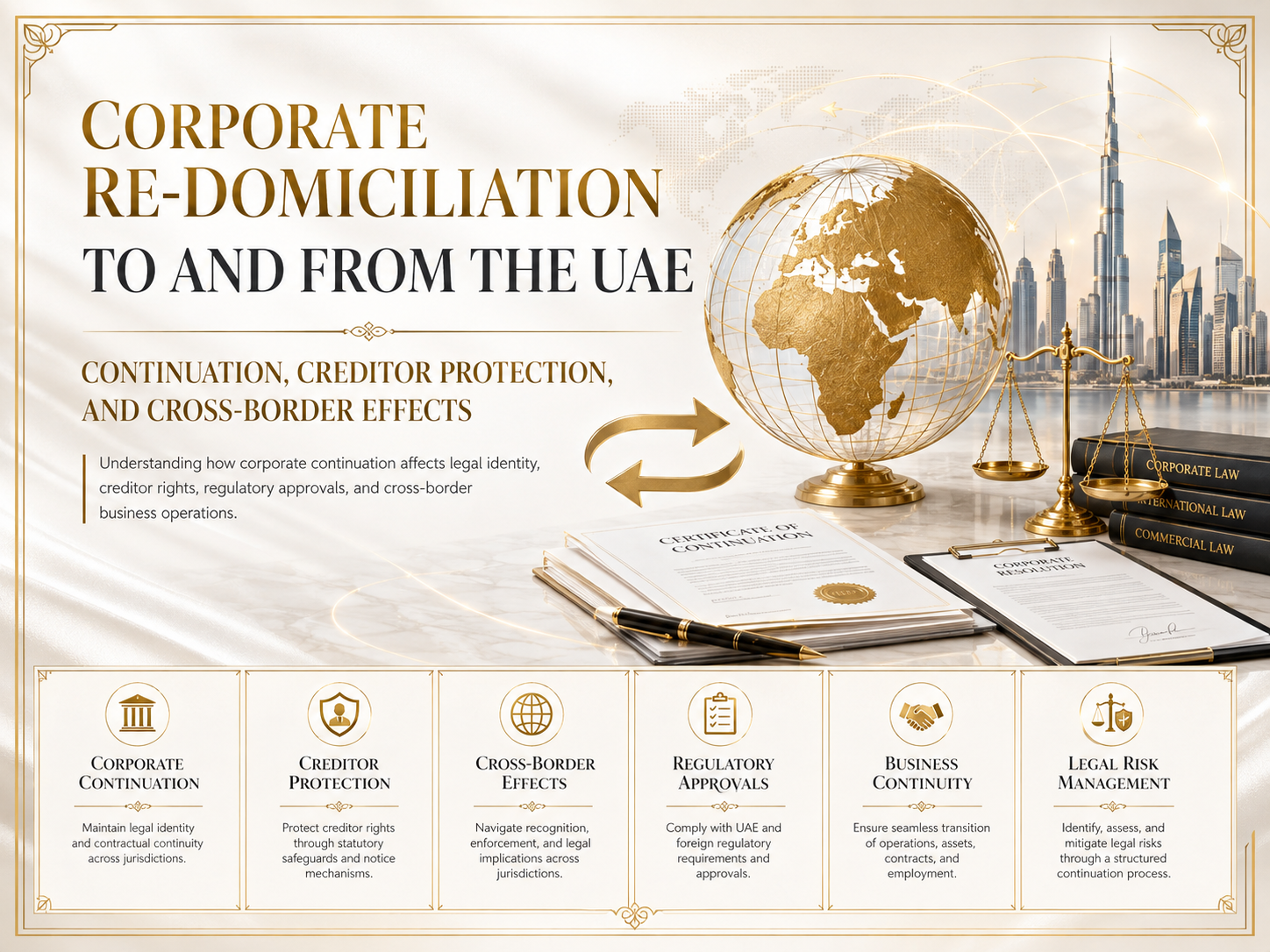 Corporate Re-Domiciliation to and from the UAE: Continuation, Creditor Protection, and Cross-Border Effects Corporate Re-Domiciliation to and from the UAE: Continuation, Creditor Protection, and Cross-Border Effects
