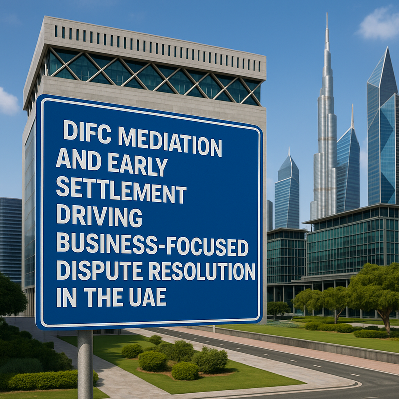 Business professionals in a mediation session at the DIFC in Dubai