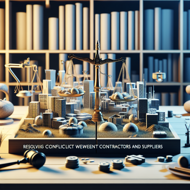 Legal Strategies for Resolving Conflicts Between Contractors and Suppliers according to UAE law