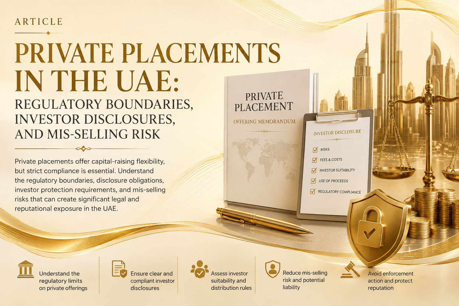 Private Placements in the UAE: Regulatory Boundaries, Investor Disclosures, and Mis-Selling Risk Private Placements in the UAE: Regulatory Boundaries, Investor Disclosures, and Mis-Selling Risk