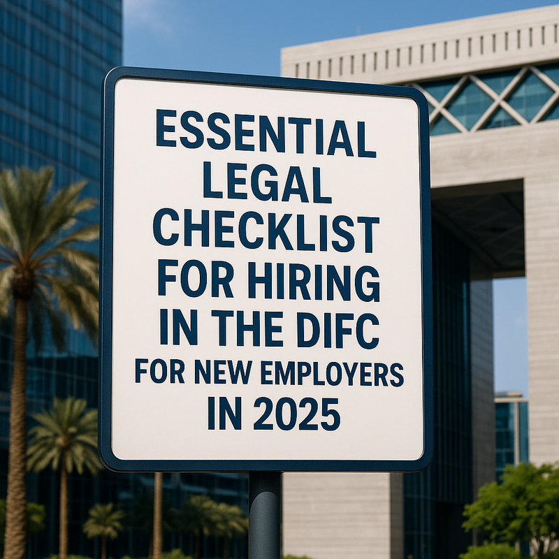 Legal checklist for new employers hiring in DIFC UAE 2025