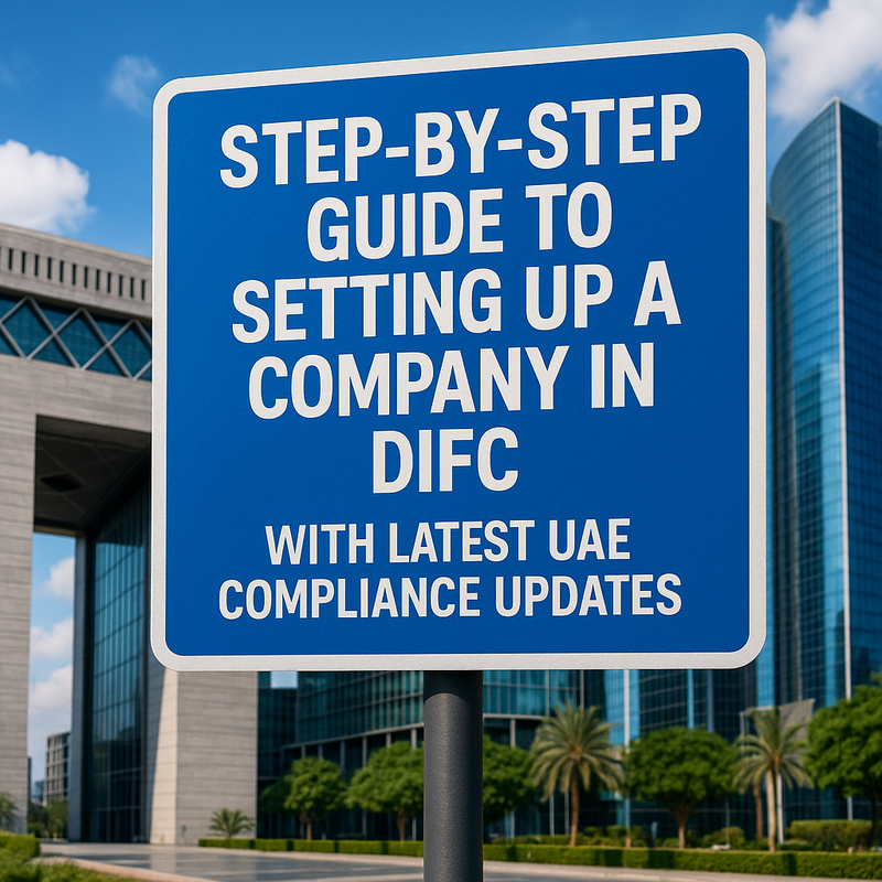 Flowchart showing DIFC business setup timeline and regulatory steps in UAE