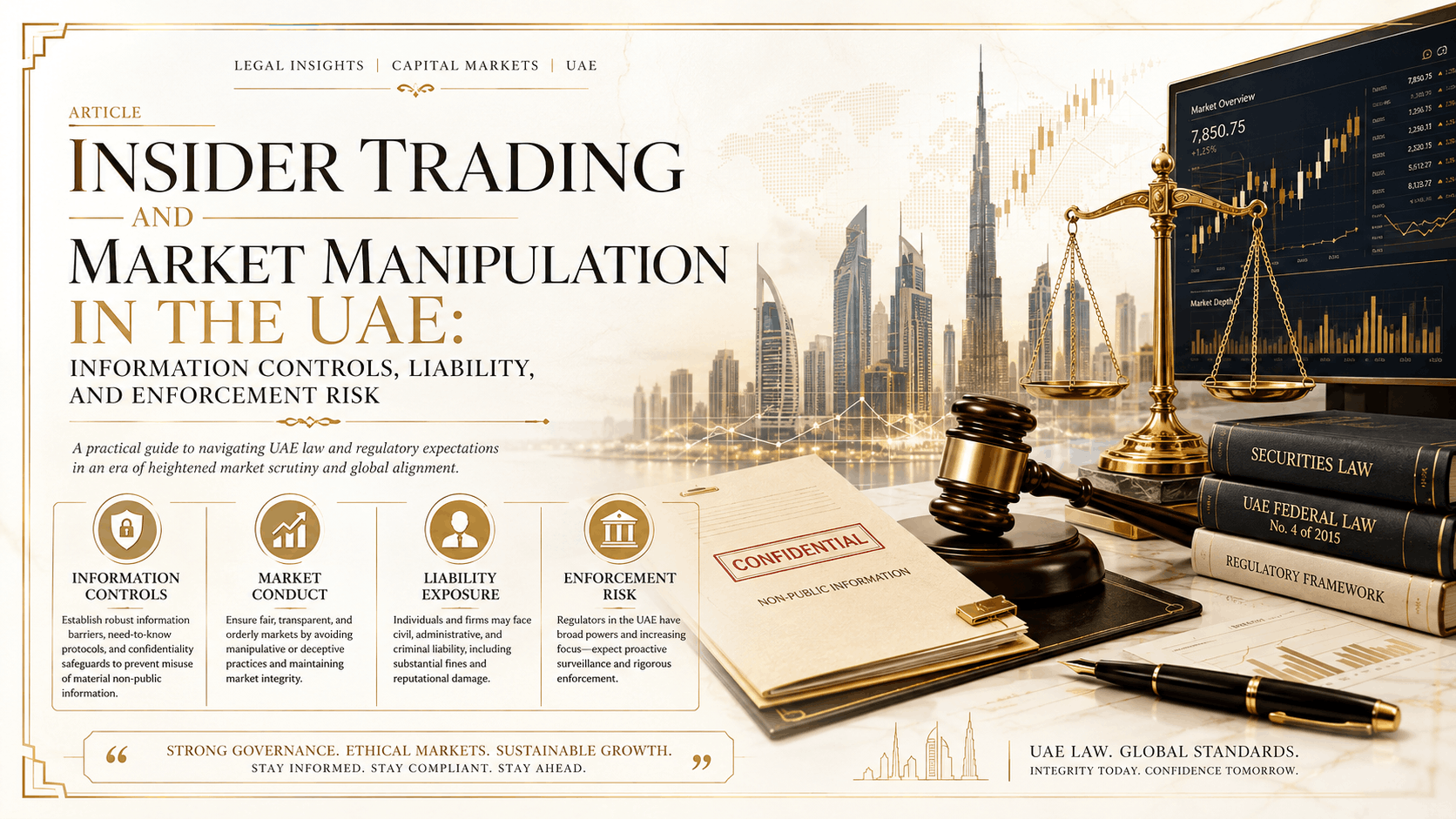 Insider Trading and Market Manipulation in the UAE: Information Controls, Liability, and Enforcement Risk Insider Trading and Market Manipulation in the UAE: Information Controls, Liability, and Enforcement Risk