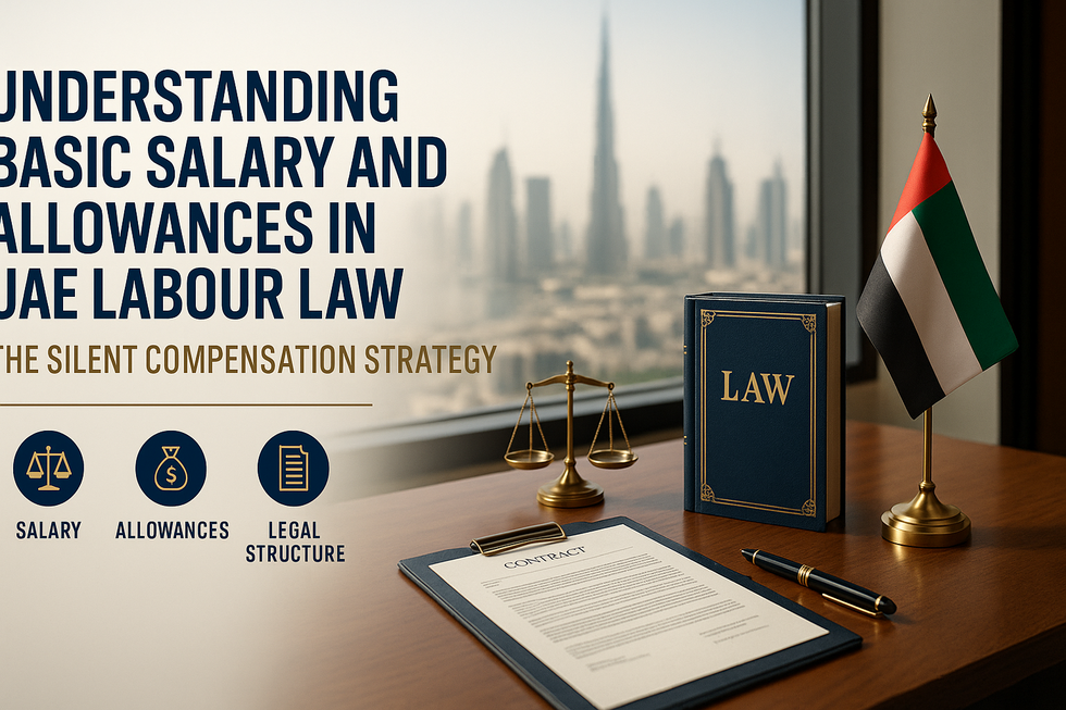 Breakdown of UAE salary structure with basic salary and allowances components