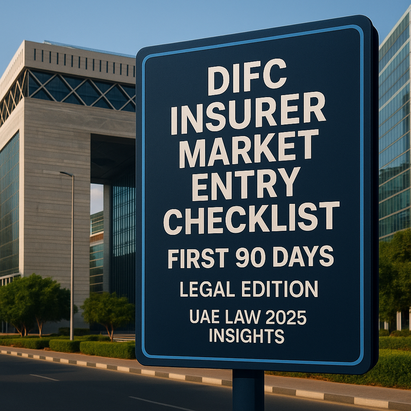 DIFC insurer compliance process illustrating legal requirements for new UAE insurance companies