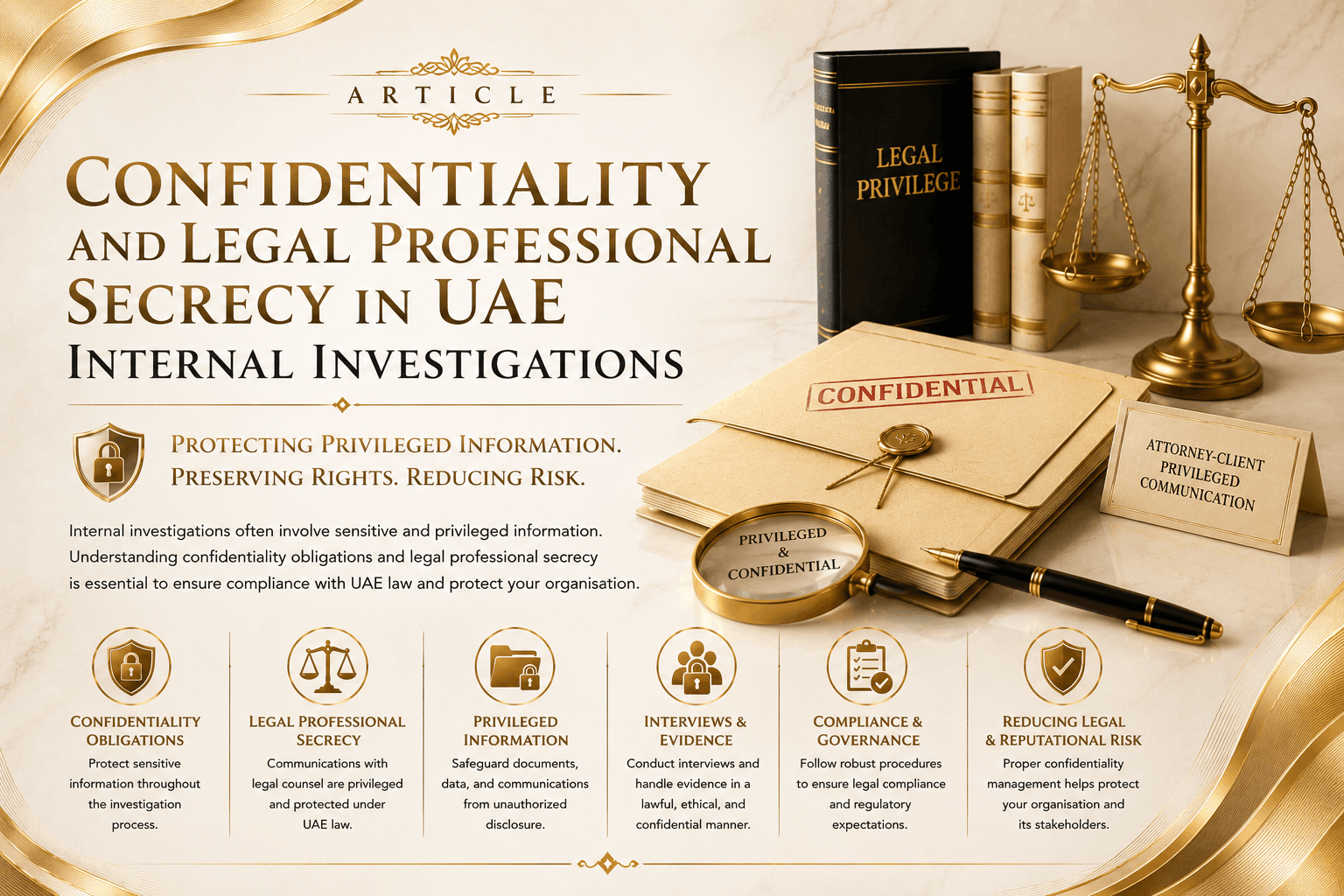 Confidentiality and Legal Professional Secrecy in UAE Internal Investigations Confidentiality and Legal Professional Secrecy in UAE Internal Investigations