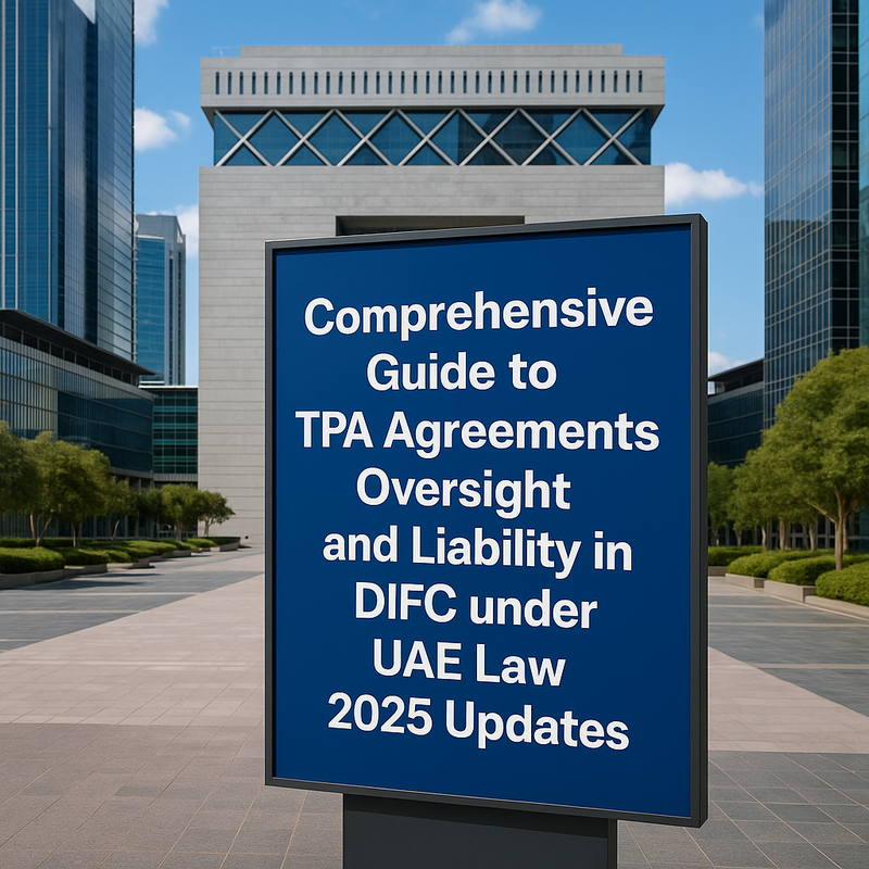 UAE DIFC legal compliance illustration for TPA and claims administrator agreements