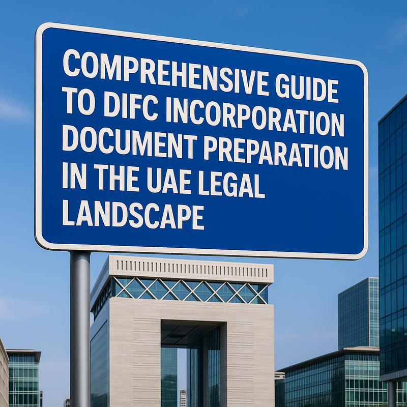 Step-by-step DIFC incorporation document preparation workflow illustration