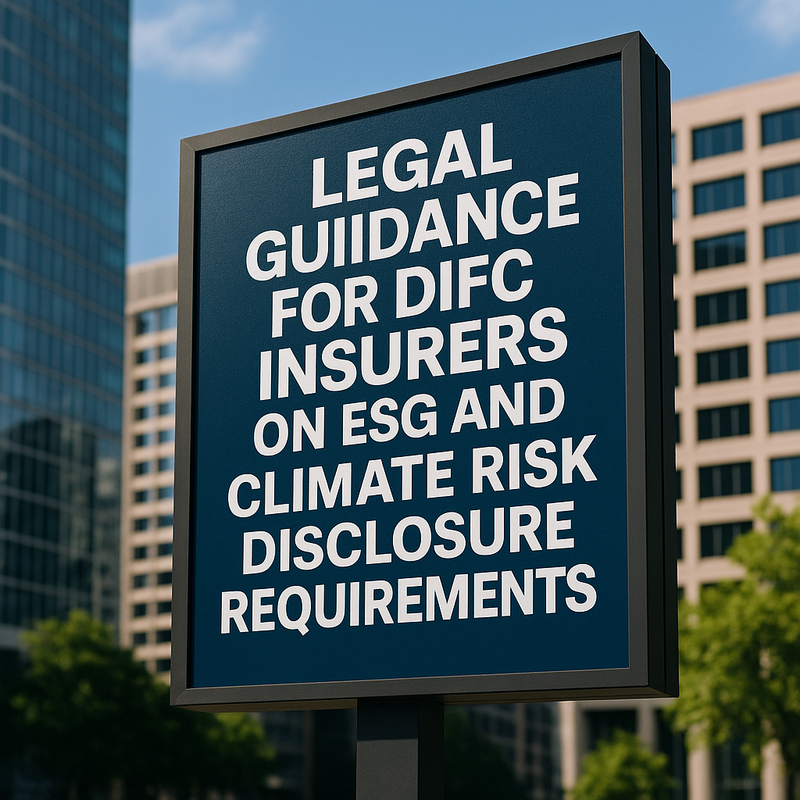 Meeting of DIFC insurance executives discussing ESG and climate risk documentation requirements.